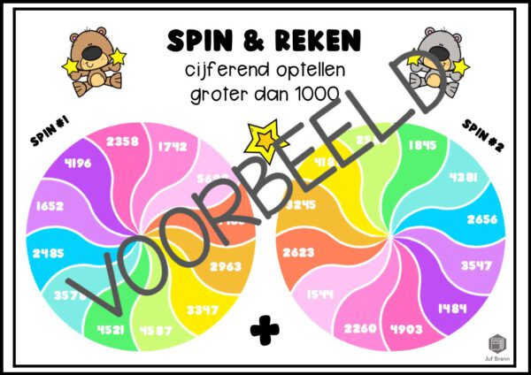 REKEN STATIONS CIJFEREND OPTELLEN & AFTREKKEN TOT GROTER DAN 1000 - Afbeelding 6