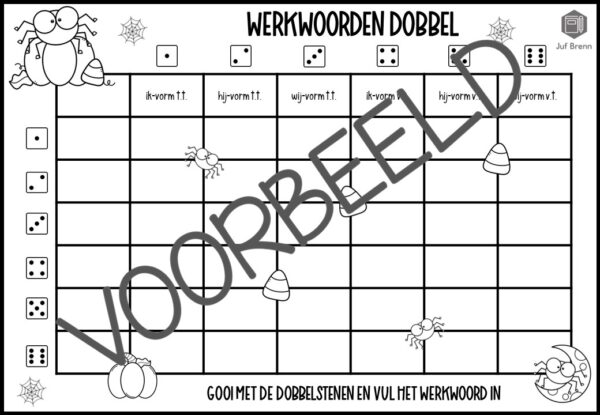 WERKWOORDEN DOBBEL HALLOWEEN - Afbeelding 3