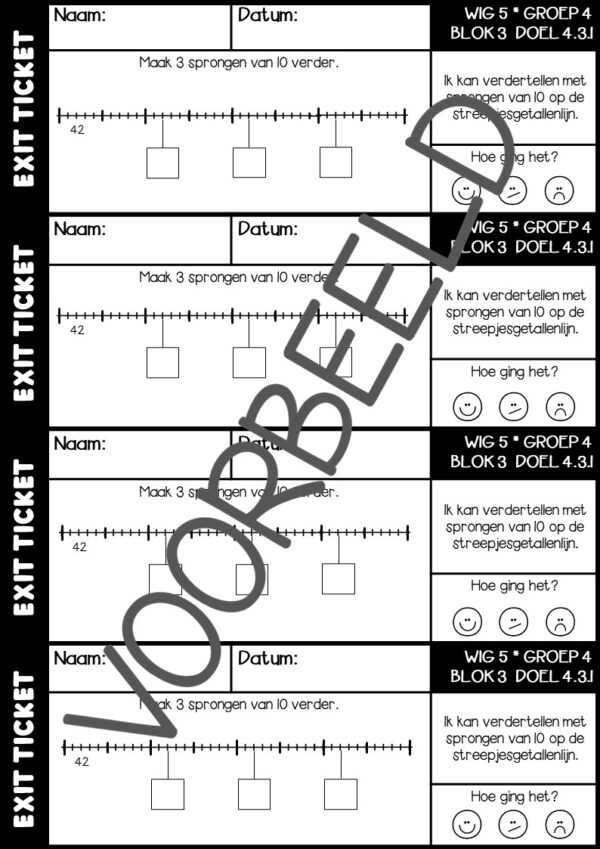 EXIT TICKETS WERELD IN GETALLEN 5 GROEP 4 BLOK 3 - Afbeelding 2