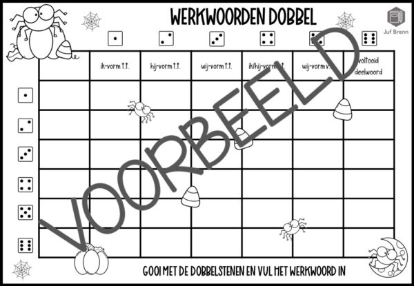 WERKWOORDEN DOBBEL HALLOWEEN - Afbeelding 4