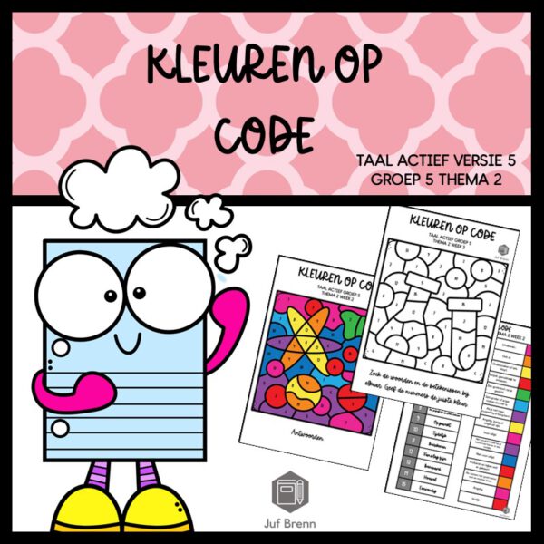 TAAL ACTIEF 5 WOORDENSCHAT KLEUREN OP CODE GROEP 5 THEMA 2