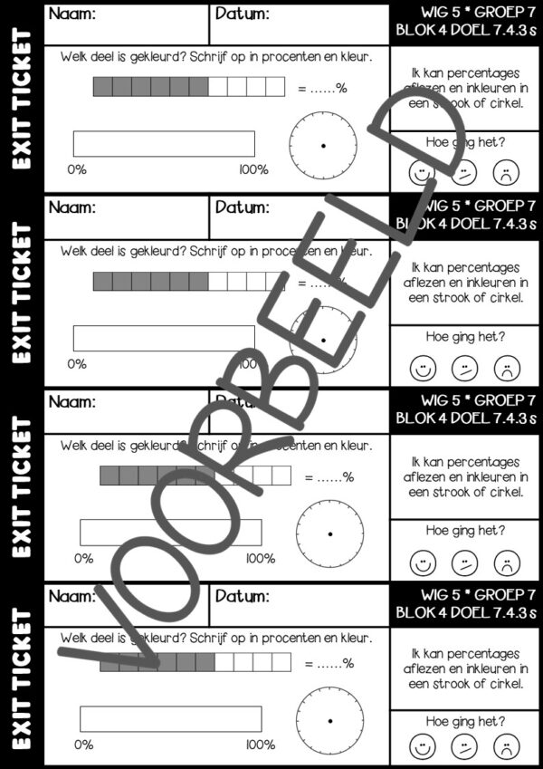 EXIT TICKETS WERELD IN GETALLEN 5 GROEP 7 BLOK 4 - Afbeelding 4