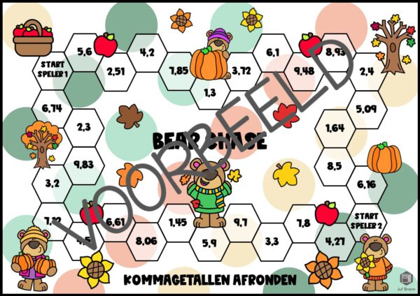 BEAR CHASE: KOMMAGETALLEN AFRONDEN OP HELE GETALLEN - Afbeelding 2