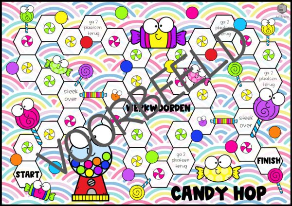 CANDY HOP WERKWOORDEN VOLTOOID DEELWOORD - Afbeelding 2