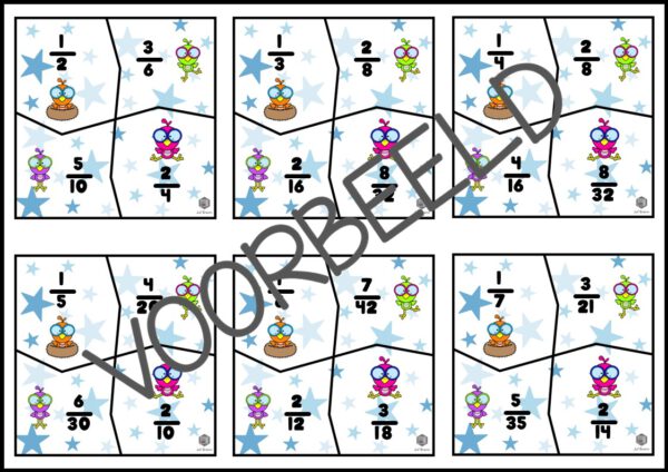 BREUKEN PUZZELS: GELIJKWAARDIGE BREUKEN - Afbeelding 2