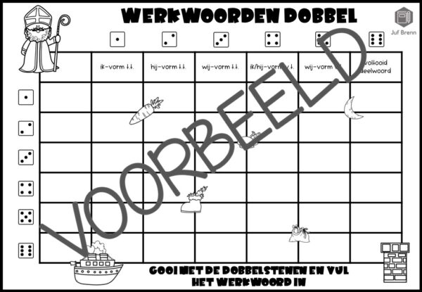 WERKWOORDEN DOBBEL SINTERKLAAS - Afbeelding 4