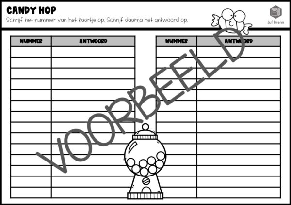 CANDY HOP WERKWOORDEN VOLTOOID DEELWOORD - Afbeelding 4