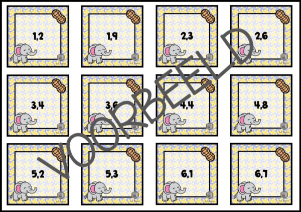 BUURGETALLEN BINGO: KOMMAGETALLEN MET 1 DECIMAAL - Afbeelding 3