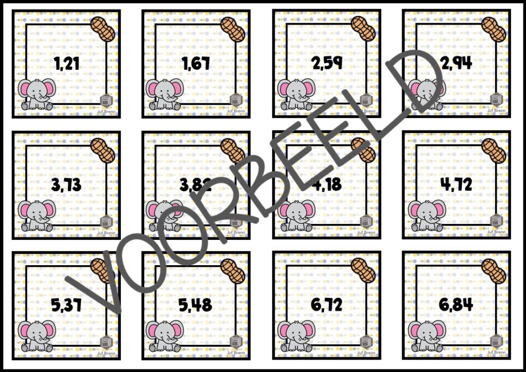 AFROND BINGO KOMMAGETALLEN AFRONDEN OP 1 DECIMAAL Juf Brenn