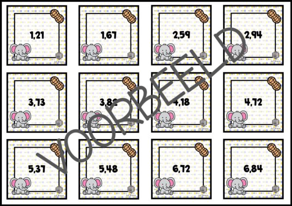 AFROND BINGO: KOMMAGETALLEN AFRONDEN OP 1 DECIMAAL - Afbeelding 3