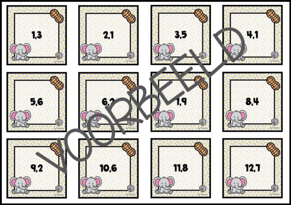 AFROND BINGO: KOMMAGETALLEN AFRONDEN OP HELE GETALLEN - Afbeelding 3