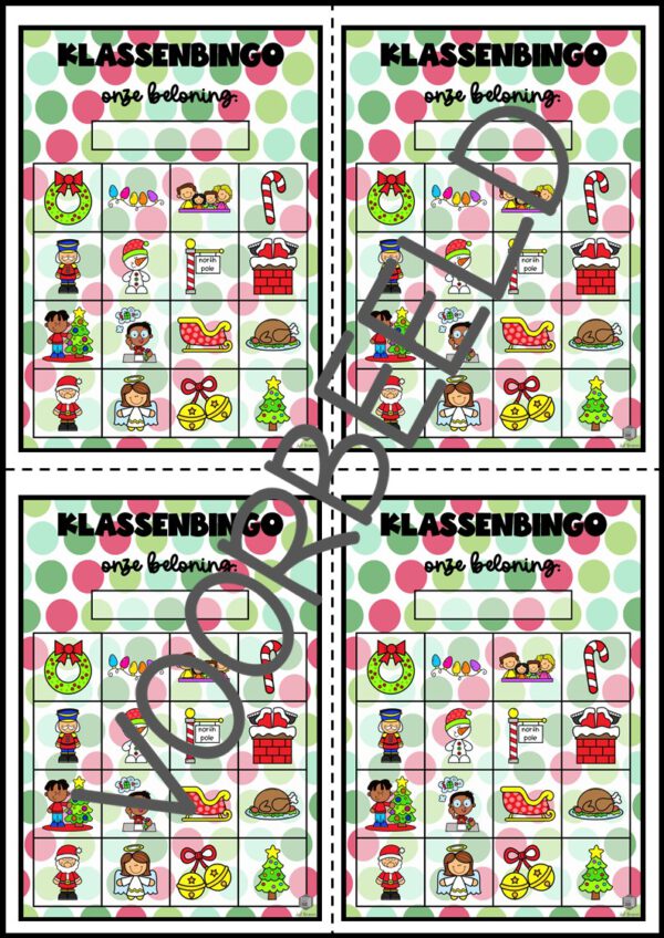 KLASSENBINGO KERST - Afbeelding 3