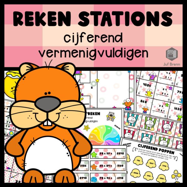 REKEN STATIONS CIJFEREND VERMENIGVULDIGEN TE X TE