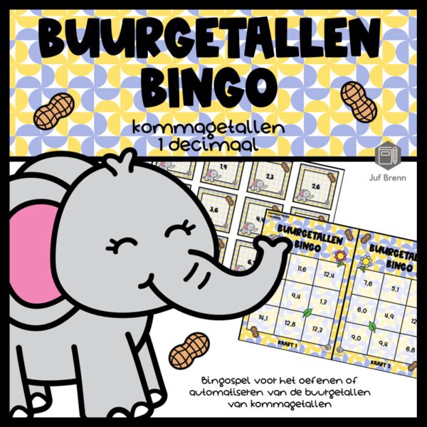 BUURGETALLEN BINGO: KOMMAGETALLEN MET 1 DECIMAAL