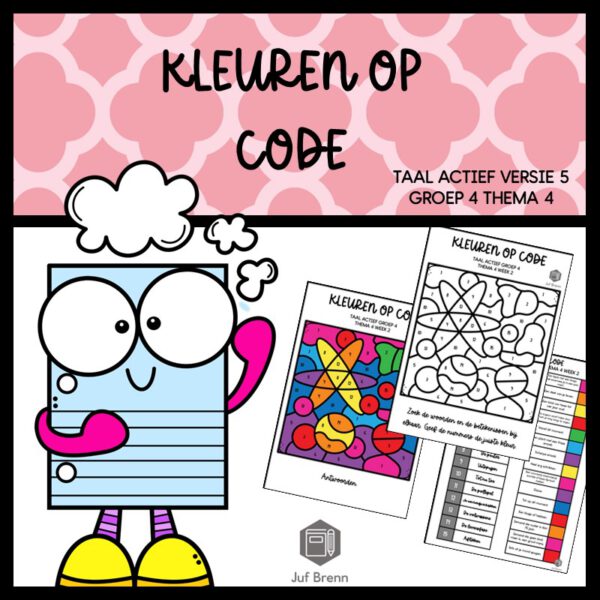 TAAL ACTIEF 5 WOORDENSCHAT KLEUREN OP CODE GROEP 4 THEMA 4