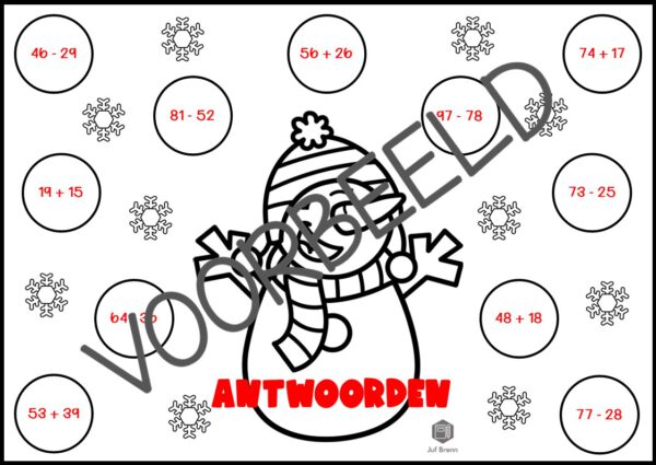 SNEEUWPRET: OPTELLEN & AFTREKKEN TOT 100 - Afbeelding 6