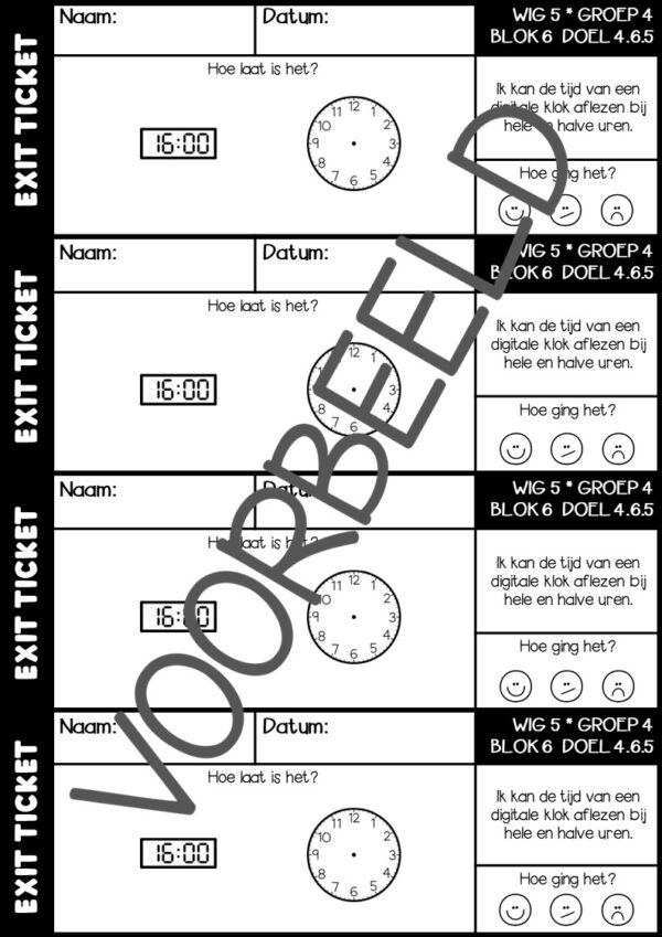 EXIT TICKETS WERELD IN GETALLEN 5 GROEP 4 BLOK 6 - Afbeelding 5
