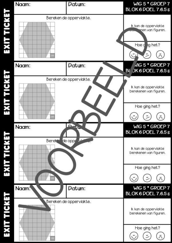 EXIT TICKETS WERELD IN GETALLEN 5 GROEP 7 BLOK 6 - Afbeelding 5