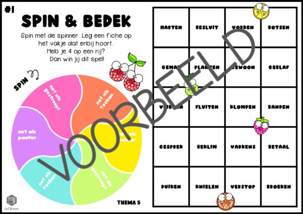 TAAL ACTIEF 5 SPELLING SPIN & BEDEK GROEP 4 THEMA 5 - Afbeelding 2
