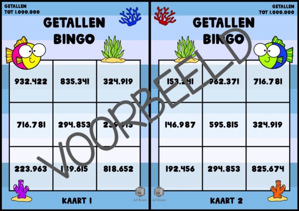 GETALLEN BINGO: GETALLEN TOT 1.000.000 - Afbeelding 2