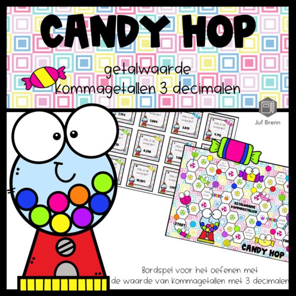 CANDY HOP: GETALWAARDE KOMMAGETALLEN 3 DECIMALEN