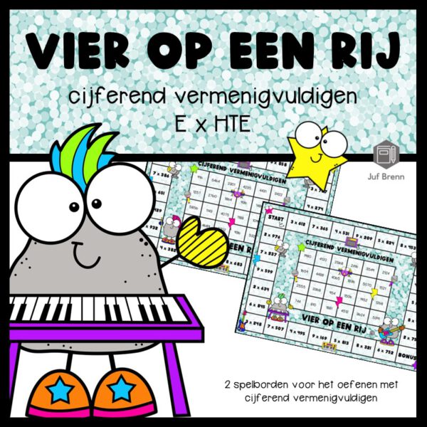 VIER OP EEN RIJ: CIJFEREND VERMENIGVULDIGEN E X HTE