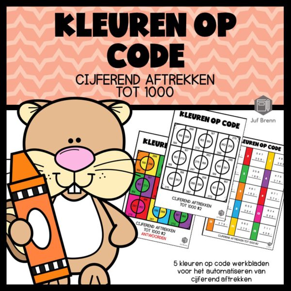 KLEUREN OP CODE CIJFEREND AFTREKKEN TOT 1000