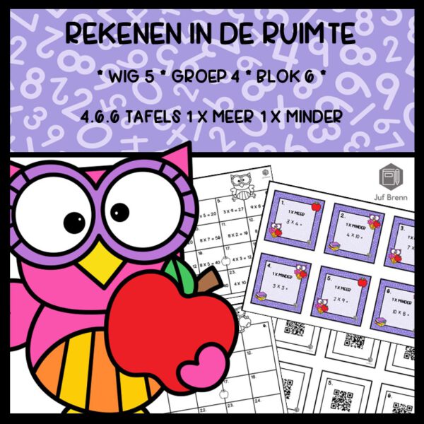 REKENEN IN DE RUIMTE WIG 5 GROEP 4 BLOK 6 TAFELS 1 X MEER 1 X MINDER