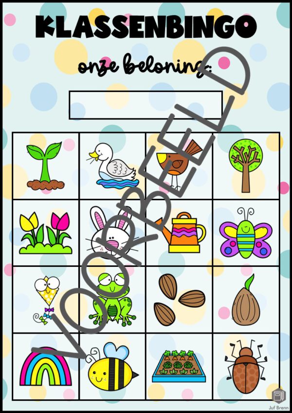 KLASSENBINGO LENTE - Afbeelding 2