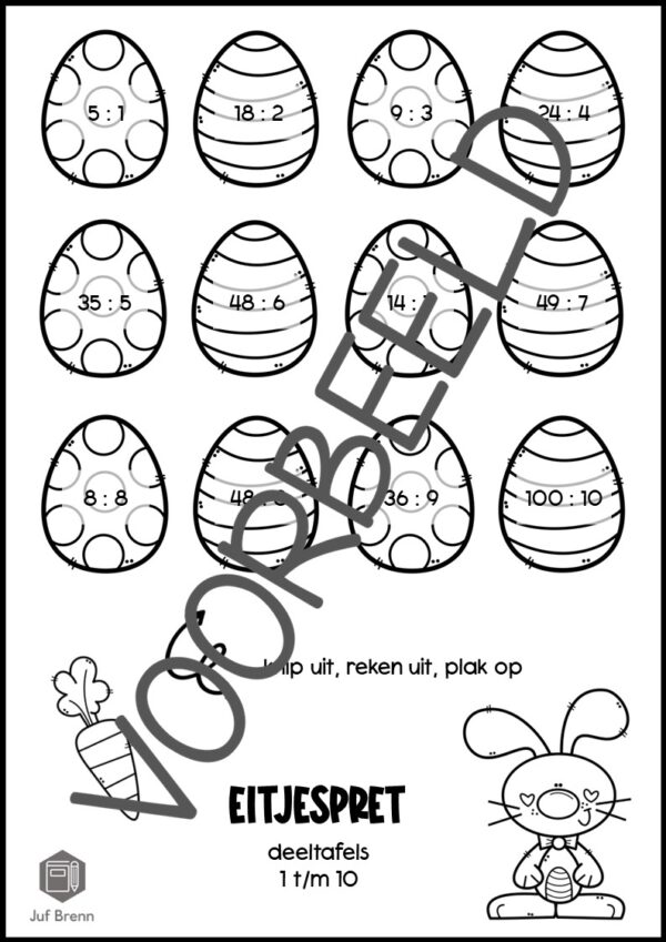 EITJESPRET: DEELTAFELS 1 T/M 10 - Afbeelding 3