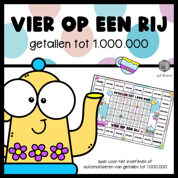 VIER OP EEN RIJ: GETALLEN TOT 1.000.000