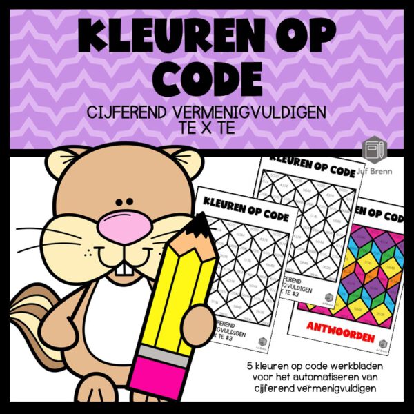 KLEUREN OP CODE CIJFEREND VERMENIGVULDIGEN TE x TE