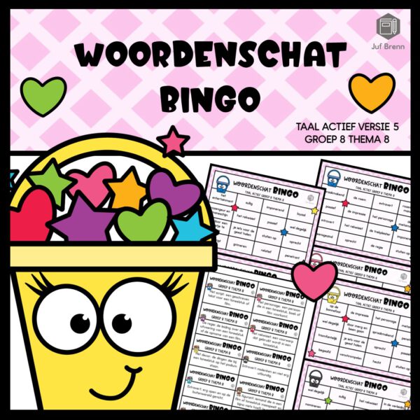 TAAL ACTIEF VERSIE 5 WOORDENSCHATBINGO GROEP 8 THEMA 8