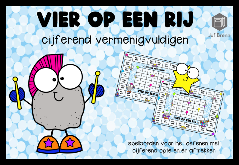 VIER OP EEN RIJ: CIJFEREND OPTELLEN & AFTREKKEN