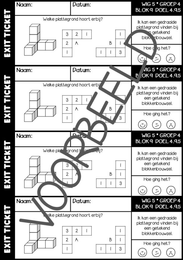 EXIT TICKETS WERELD IN GETALLEN 5 GROEP 4 BLOK 9 - Afbeelding 4