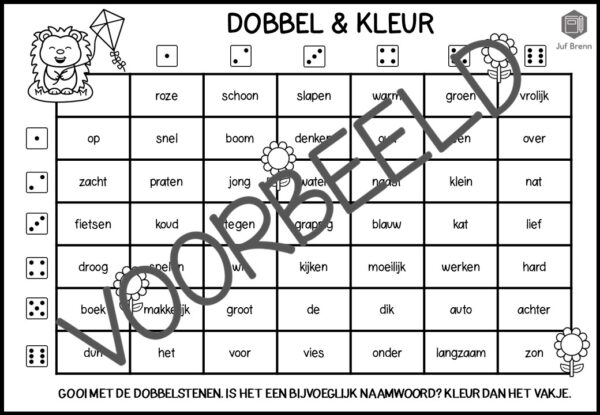 DOBBEL & KLEUR: BIJVOEGLIJK NAAMWOORDEN - Afbeelding 2