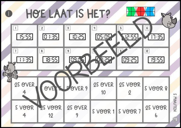 MINI LOCO: KLOKKIJKEN 5 MINUTEN DIGITAAL - WOORDEN VLAAMSE VERSIE - Afbeelding 2