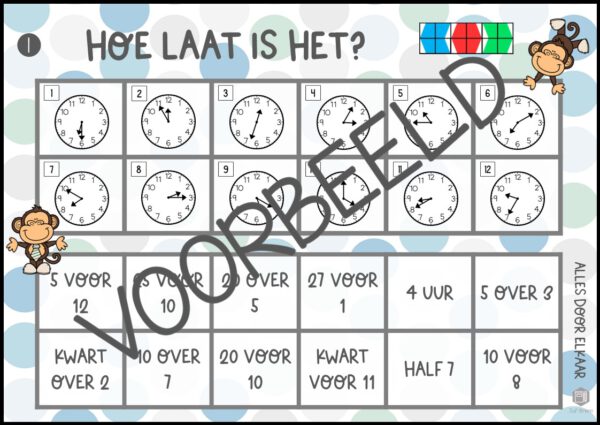 MINI LOCO: KLOKKIJKEN ALLES DOOR ELKAAR ANALOOG - WOORDEN VLAAMSE VERSIE - Afbeelding 2