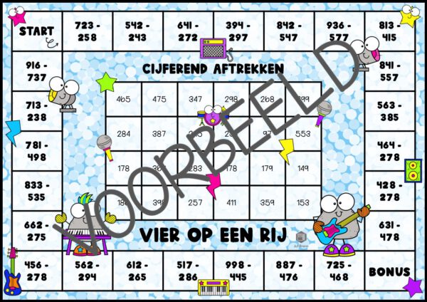 VIER OP EEN RIJ: CIJFEREND AFTREKKEN TOT 1000 - Afbeelding 2