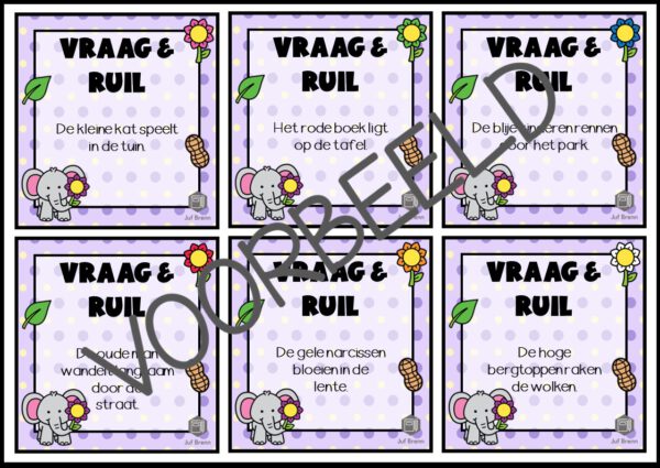 VRAAG & RUIL: BIJVOEGLIJK NAAMWOORD NIVEAU 1 - Afbeelding 2