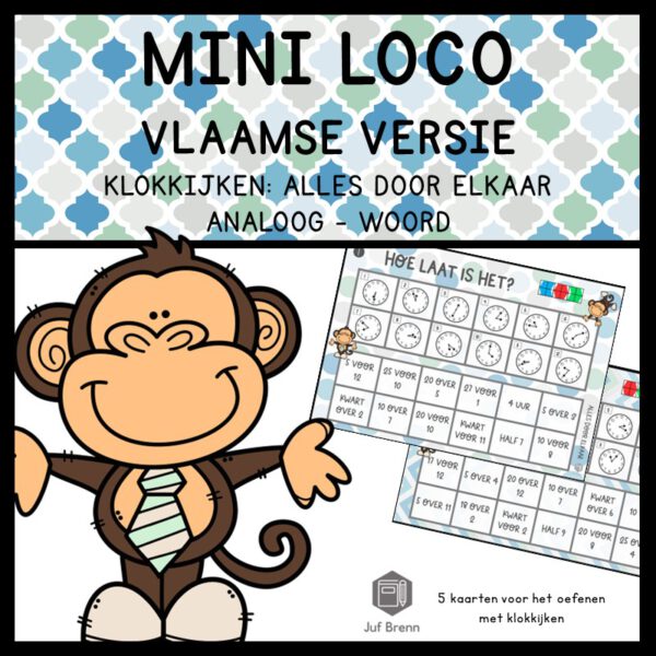 MINI LOCO: KLOKKIJKEN ALLES DOOR ELKAAR ANALOOG - WOORDEN VLAAMSE VERSIE