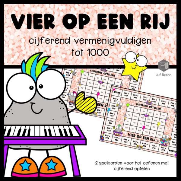 VIER OP EEN RIJ: CIJFEREND OPTELLEN TOT 1000