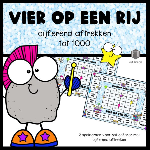 VIER OP EEN RIJ: CIJFEREND AFTREKKEN TOT 1000