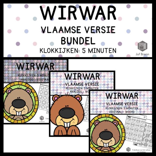 WIRWAR: BUNDEL KLOKKIJKEN 5 MINUTEN VLAAMSE VERSIE