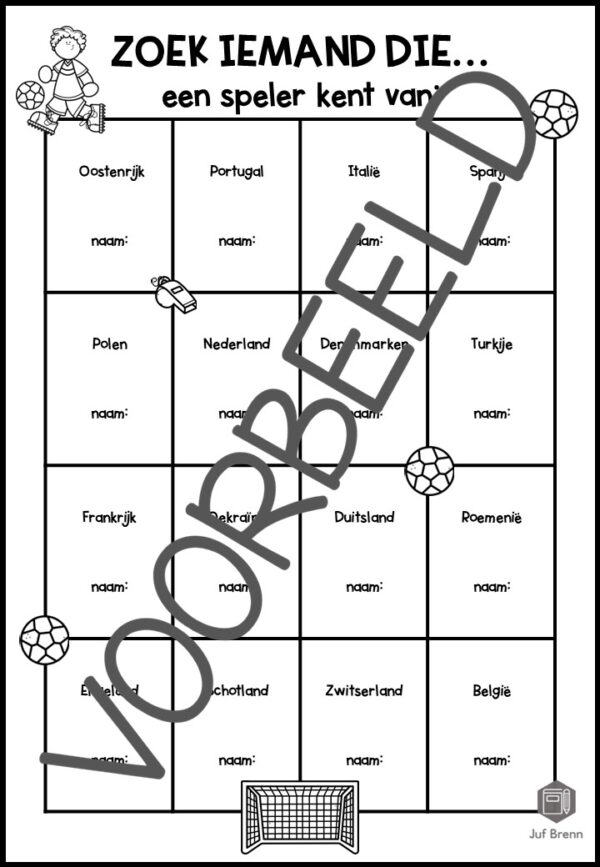 ZOEK IEMAND DIE... EK-VOETBAL - Afbeelding 2