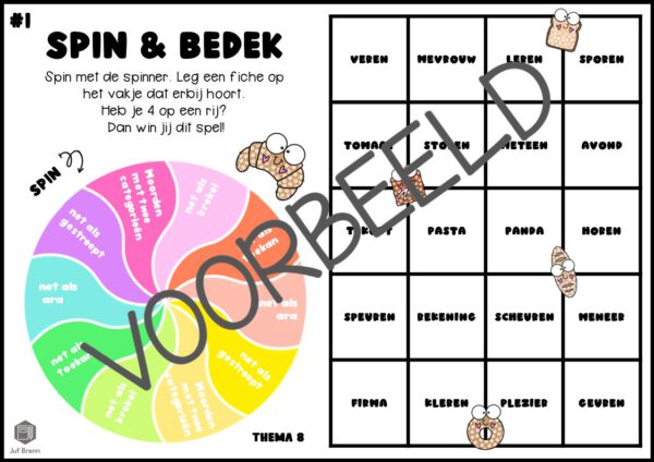TAAL ACTIEF 5 SPELLING SPIN & BEDEK GROEP 4 THEMA 8 - Afbeelding 2