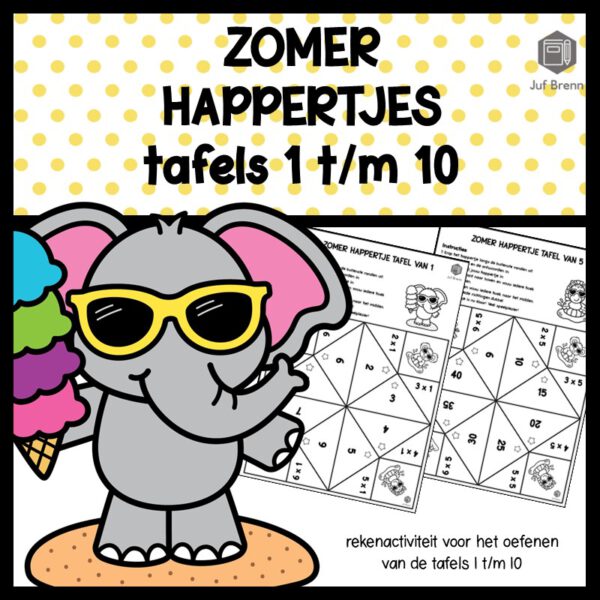 HAPPERTJES ZOMER TAFELS 1 TOT 10