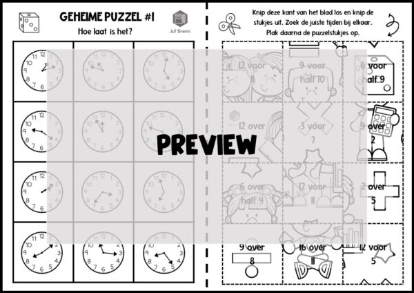 GEHEIME PUZZELS KLOKKIJKEN MINUTEN - Afbeelding 2