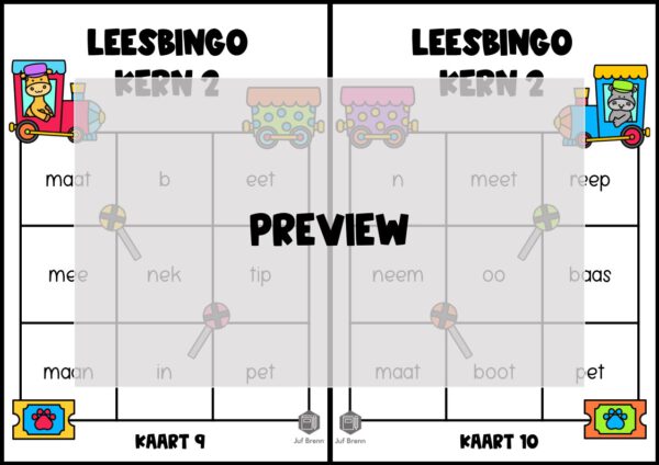 LEESBINGO VEILIG LEREN LEZEN KIM KERN 2 - Afbeelding 3