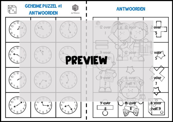 GEHEIME PUZZELS KLOKKIJKEN MINUTEN - Afbeelding 3